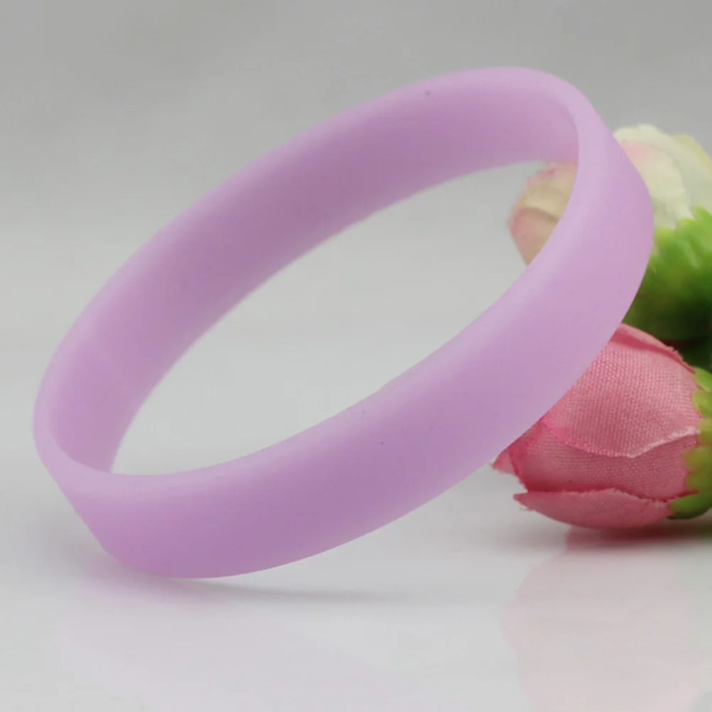 

12pcs 202Mm Silicone Wristbands Custom Bracelets Bright Colorful Party Favors For Fitness Sports School Carnival Durable