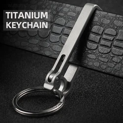 Key Holder Titanium Belt Loop Keychain Clip EDC Duty Quick Release Hooks With Detachable KeyRing for Men Best Gifts