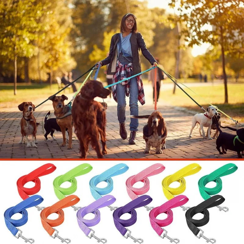 

-Border12 Colorful Puppy Leash Dog Long Leash Puppy Leash Suitable training small to medium-sized dogs