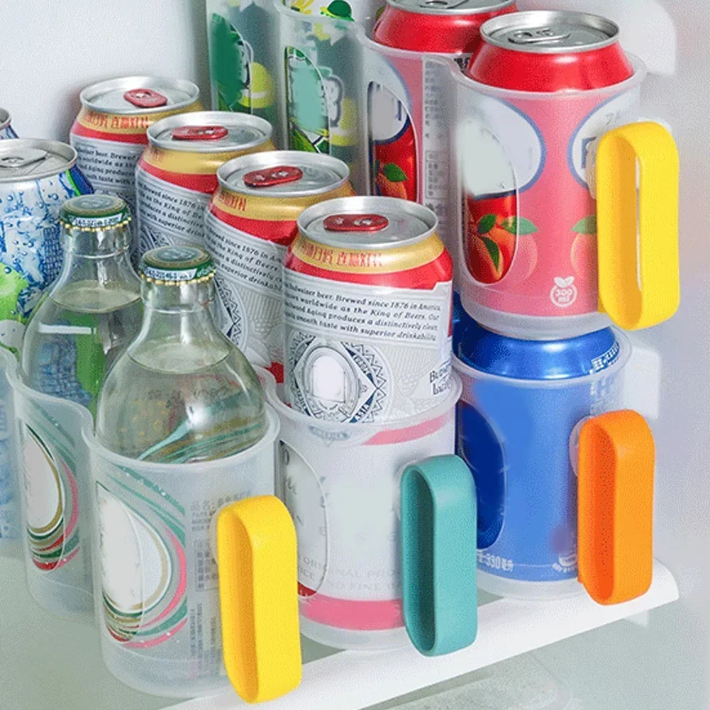 Refrigerated Can Rack Fridge Beer Storage Box Drink Organizer Shelf Hand-held  Home Kitchen Beverage Drink Can Storage Box