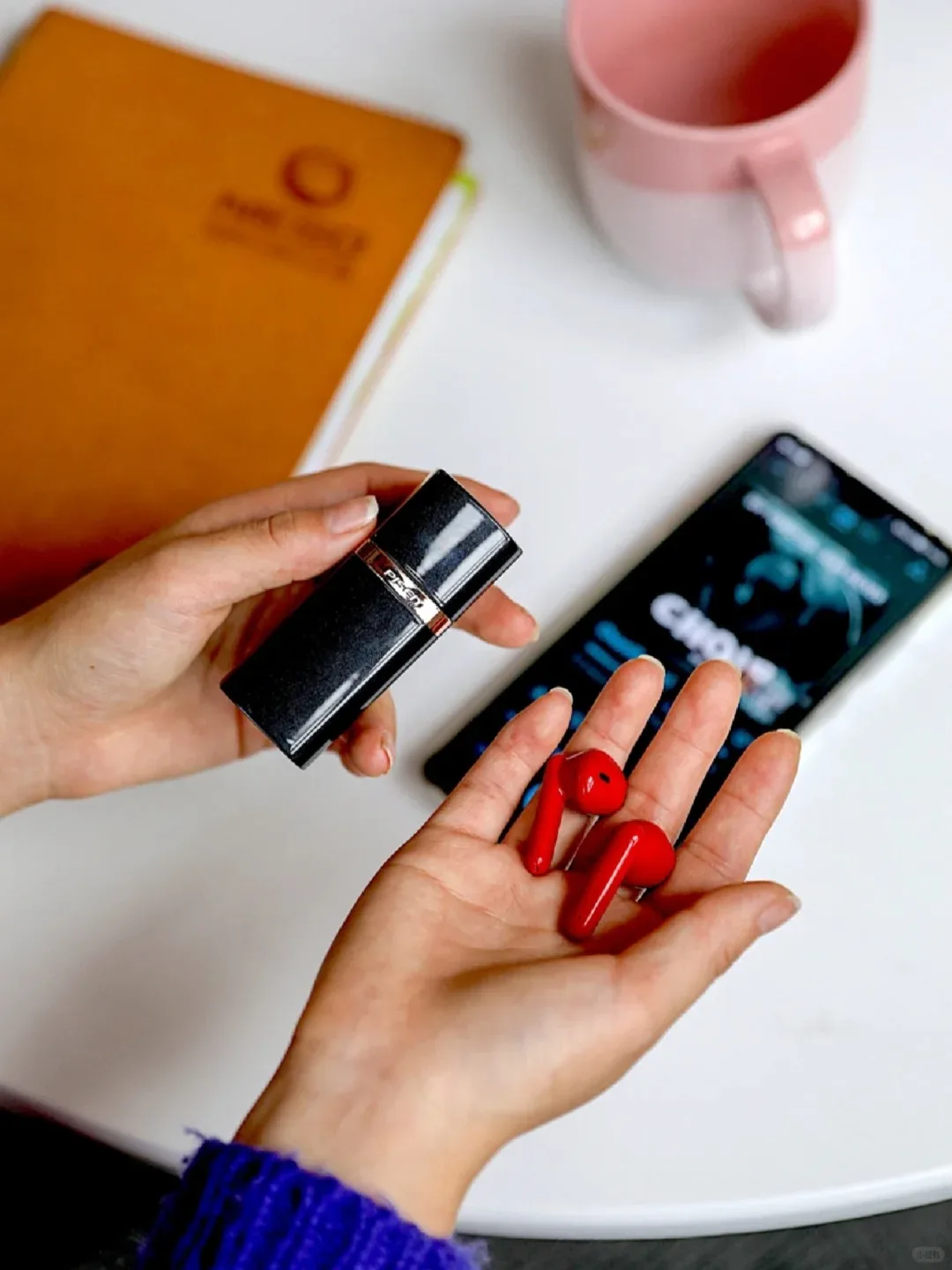 

Наушники Pisen Lipstick 20 TWS Bluetooth, черные, внутриканальные, с шумоподавлением, беспроводные, для девушек