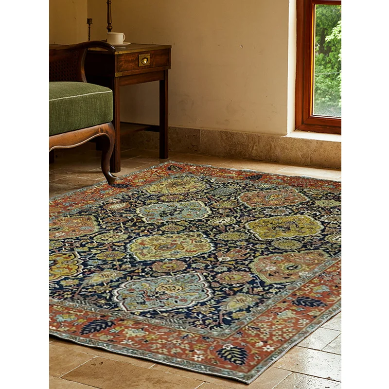 

Высококачественный роскошный ретро ковер для гостиной, персидский скандинавский домашний ковер, декор для спальни, кабинета, мягкий напольный коврик, винтажные коврики для спальни
