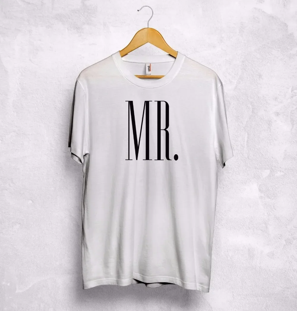 Summer Cotton Fitness Clothing Mr Mrs Smith T Shirt Matching Couple Wifey Hubby Husband Valentines Gift Love Fitness Tee Shirts