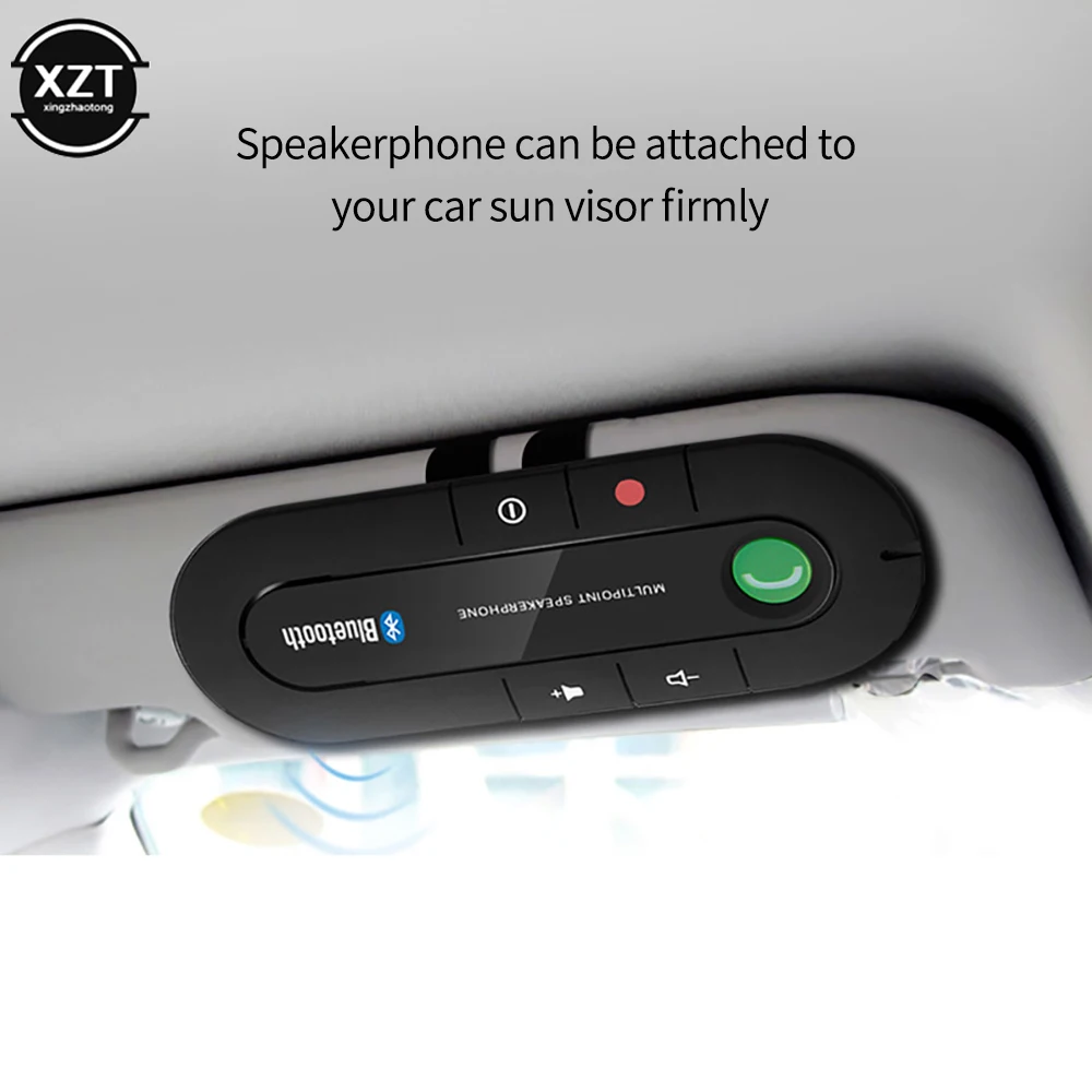 Car Visor Bluetooth Compatible Hands-free Phone Car Kit Music Player USB Power Audio Receiver Visor Clip Music Player