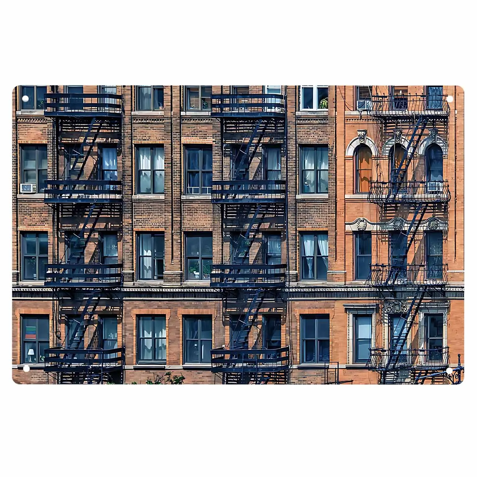 Bustling City Life, окруженная высокими зданиями в середине города Манхэттен, 1 шт., винтажная металлическая вывеска, бар, гараж, настенное искусство