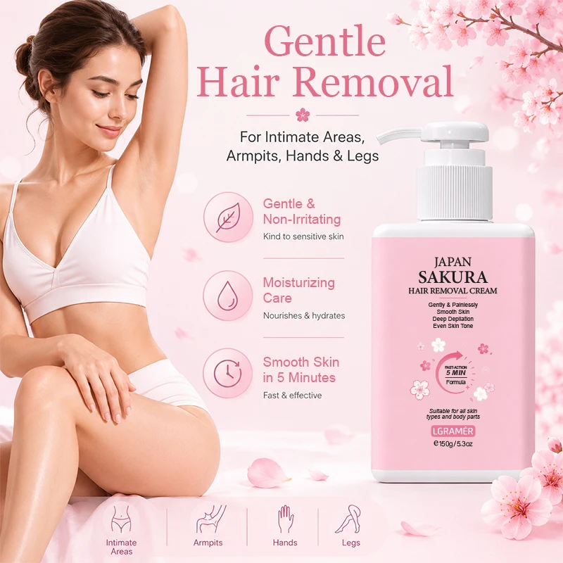 150g Professional Permanent Hair Removal Cream Hair Growth Effective Inhibitor Face Arm Armpit Leg Painless Depilatory for Women