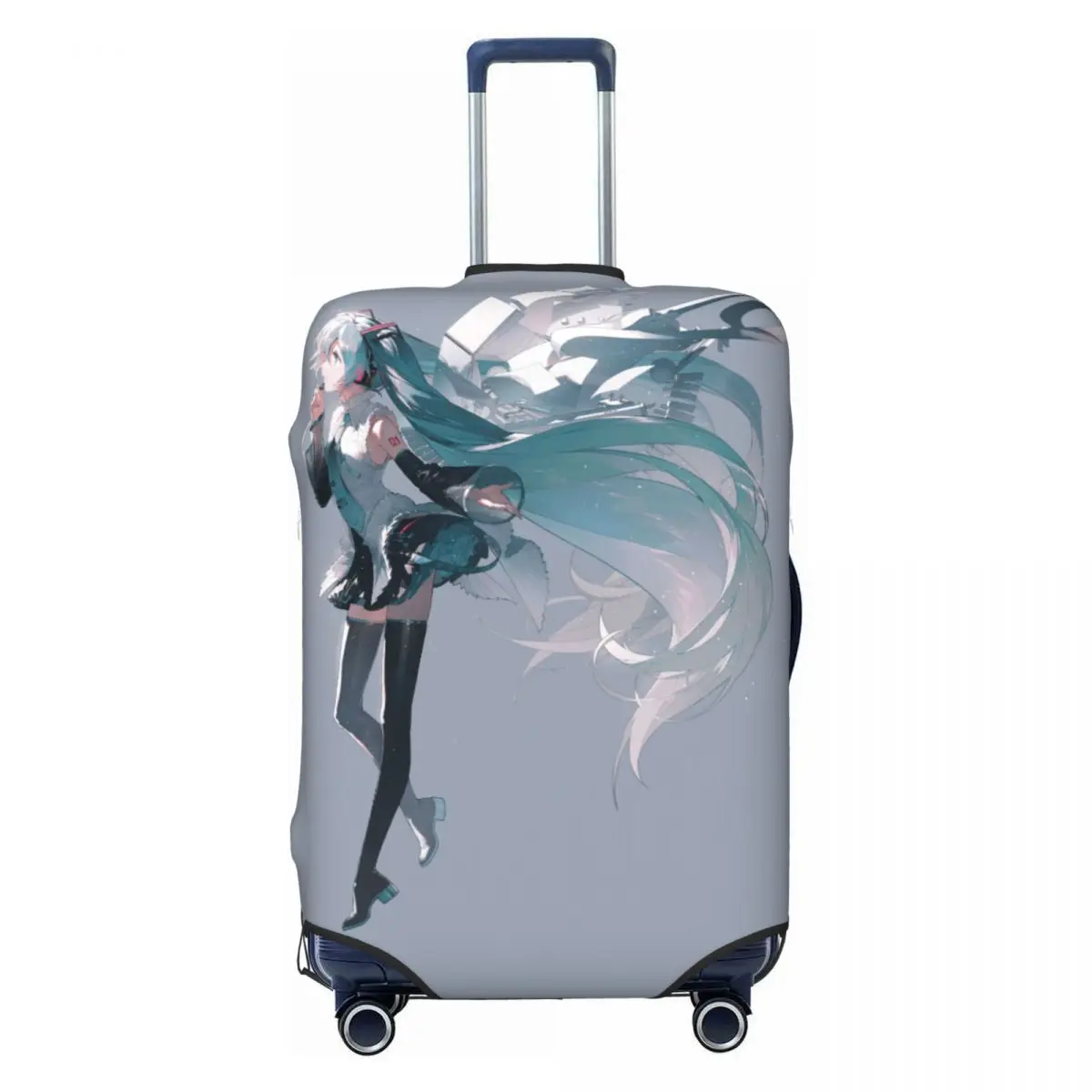 カスタム初音ミク-vocaloid-ロックアニメ旅行荷物カバー洗えるスーツケースカバープロテクターフィット-18-32-インチ
