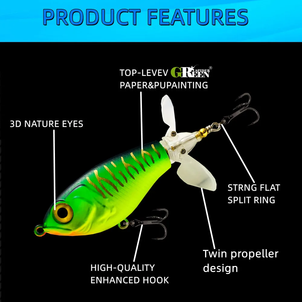 Leurres De Pêche Artificiels 10cm 13g | Appâts Bioniques à Hélice Rotative Et Queue Souple, Flottants Eau Douce & Salée