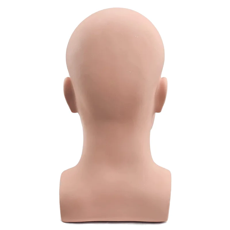 JHD Male Mannequin Head Professional Manikin Head for Display Wigs Hats Headphone Display Stand (Skin Color)