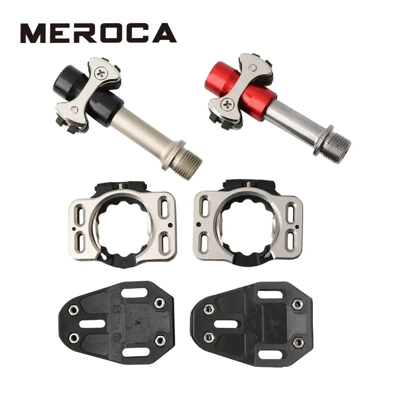 Meroca ultraleve liga de titânio pedal de bicicleta de estrada 3 rolamentos auto-travamento pedal velocidade jogar pista sprint pedais de bicicleta especiais