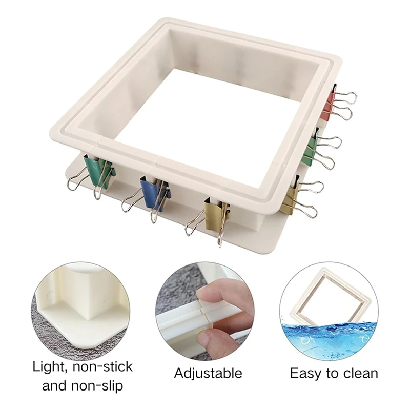 Kit alloggiamento stampo regolabile per la creazione di stampi in silicone, telaio alloggiamento riutilizzabile per la produzione di stampi in gomma siliconica Combination-AT64