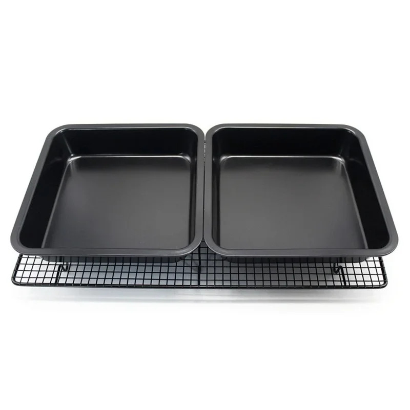 Mini Square Cake Pan Carbon Steel Cake Baking Pan Anti-Stick Bread Cookie Making Dishes Moldes  Oven Metal Cake Pan