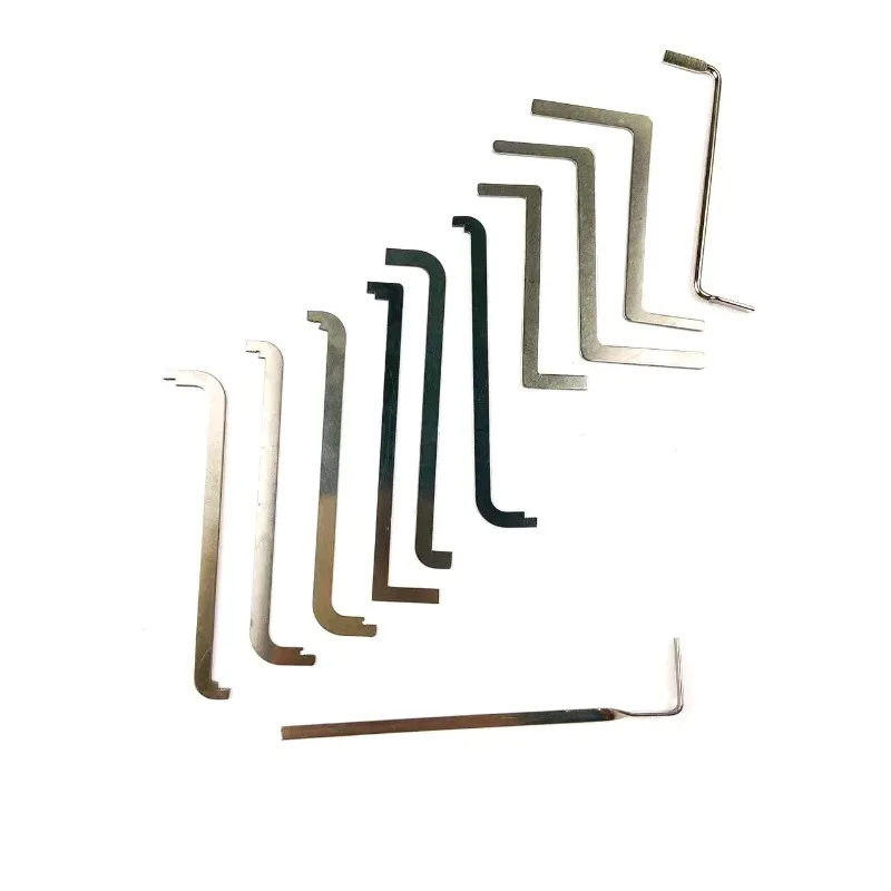 New 6 Pieces/11 Pieces Automobiles Lock Tension Wrench ,Replacement Turning Tool Locksmith Pick Tool Remote Key Car Lock System