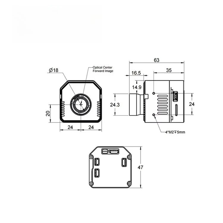 F1.0 Fire Detection 12um 13mm Small Size Security High Quality 640x512 Thermal Imaging 1.6km Range Network Analog Camera Module