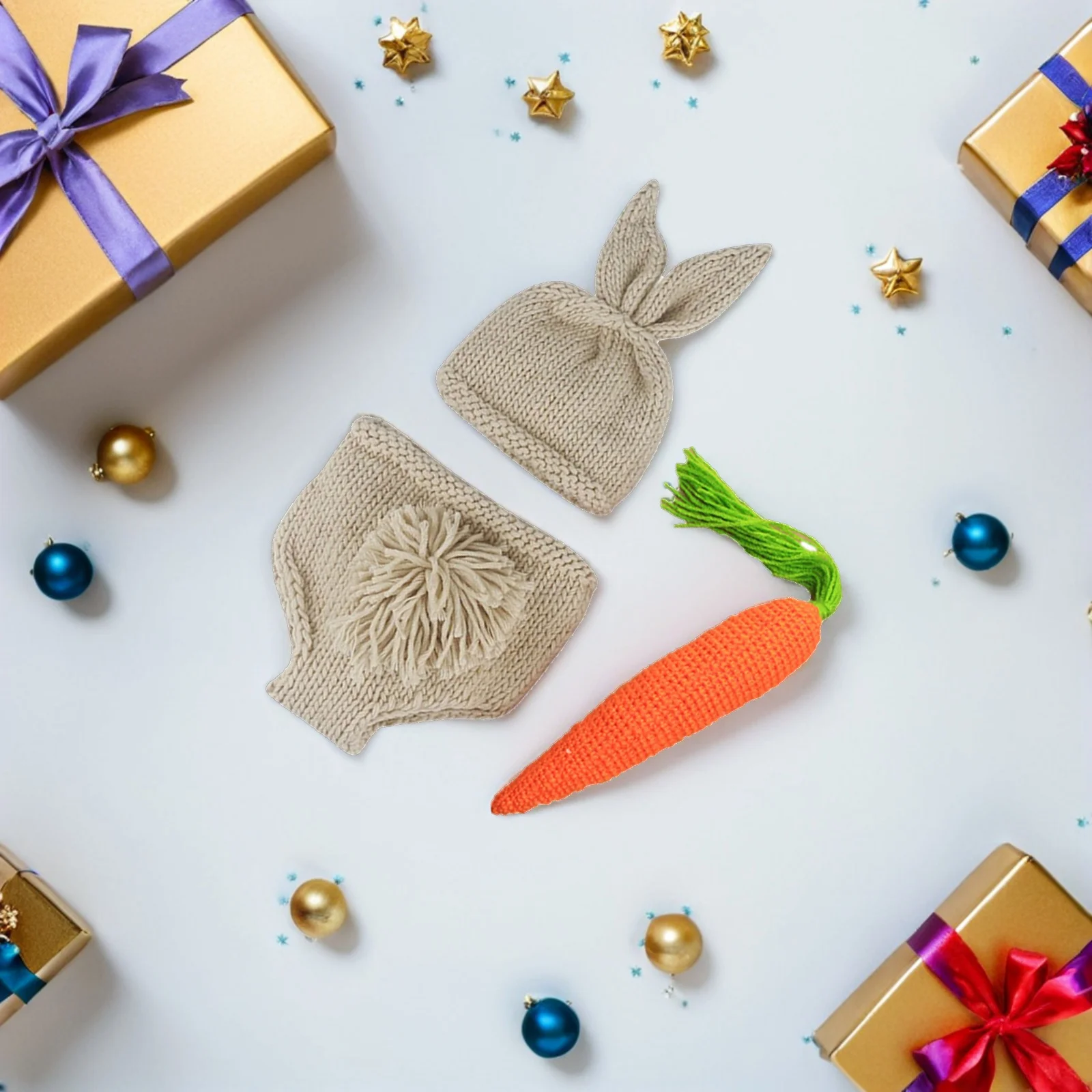 

1 set 1 Set Baby Photography Outfits Lovely Rabbit Newborn Costume Photo Props Set For Baby Shower Birthday Party Family Photos