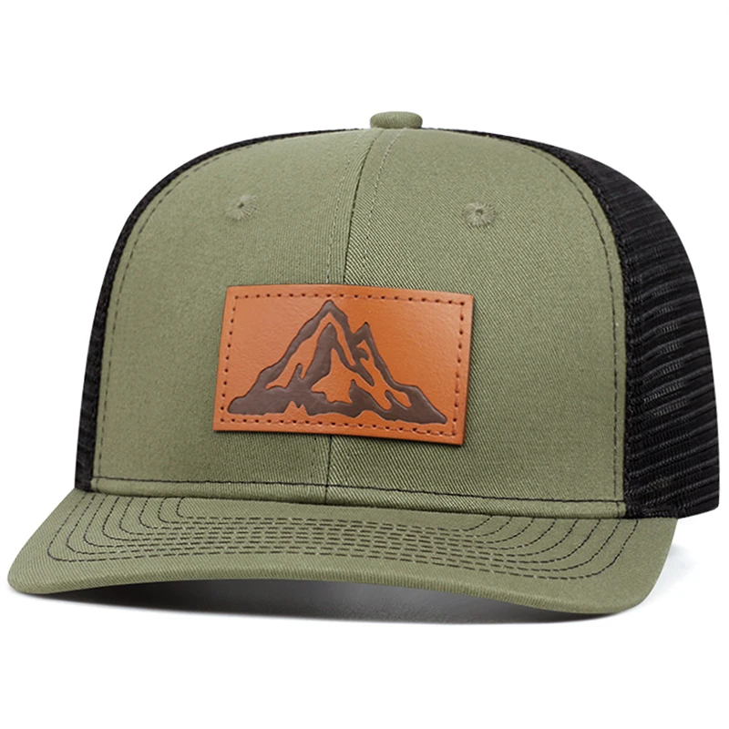 2025 قبعة شبكية جديدة عصرية وبسيطة ريتشاردسون ليبل ماونتن مطبوعة حافة مسطحة قبعة بيسبول الترفيه في الهواء الطلق ظلة قبعة #4