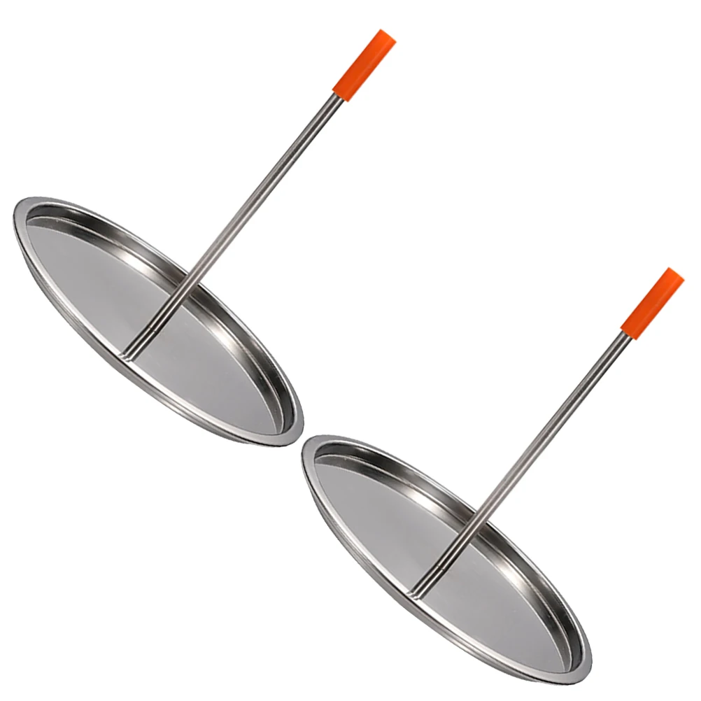 

2pcs Outdoor Chicken Roaster Pan Vertical Chicken Holder Turkey Roast Rack Stainless Steel Lightweight Disassemble Bbq Tool
