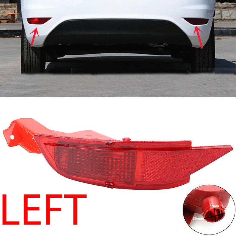 Rear Bumper Reflector Red Left Side (With Bulb) Right Side(Without Bulb) Fit For Ford Fiesta MK7 Hatchback 2008-2012  2011 2010