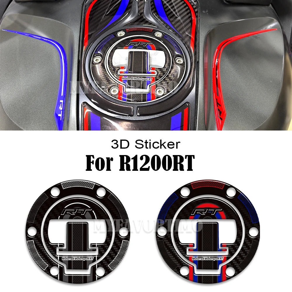 

For BMW R1200RT R 1200 RT R1200 Motorcycle Fuel Cap Cover Protector Decal Stickers 3D Tank Pad Fairing Trunk Luggage Cases