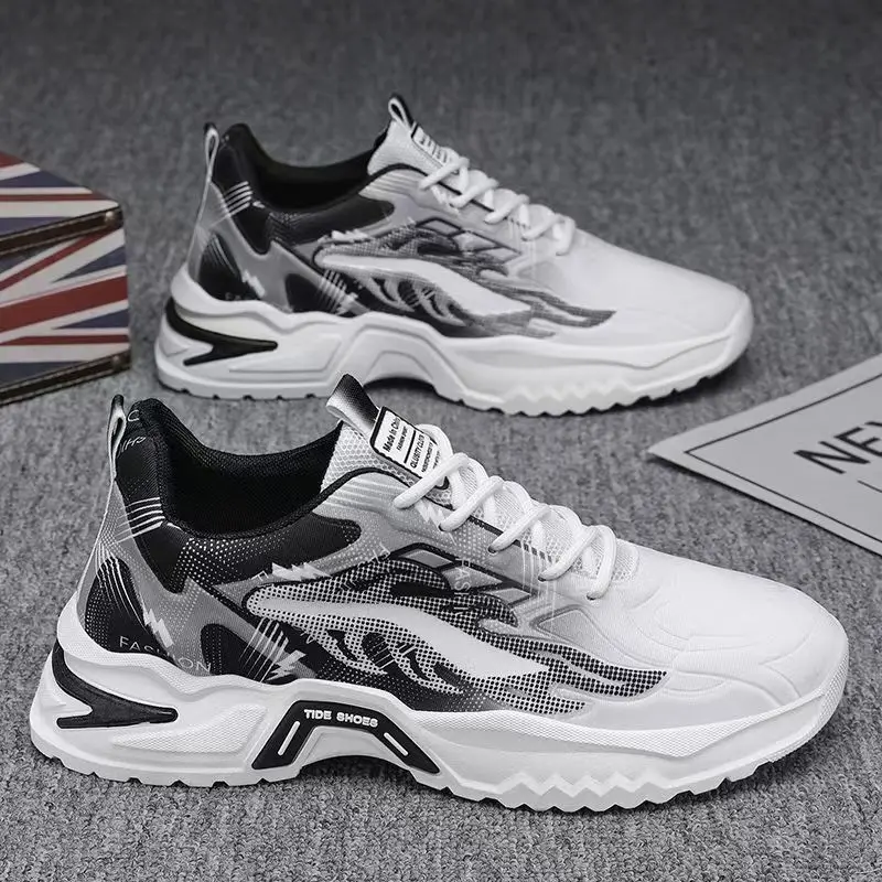 Zapatos informales para hombre, cómodos, ligeros, transpirables, diseño de personalidad, deportes de alta calidad, correr al aire libre, zapatos altos para hombre