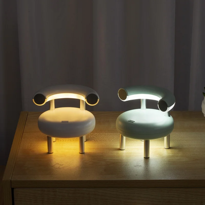 New Peculiar Chair Night Light USB Rechargeable LED Small Night Light Mobile Phone Holder Bedside Companion Sleeping Night Light