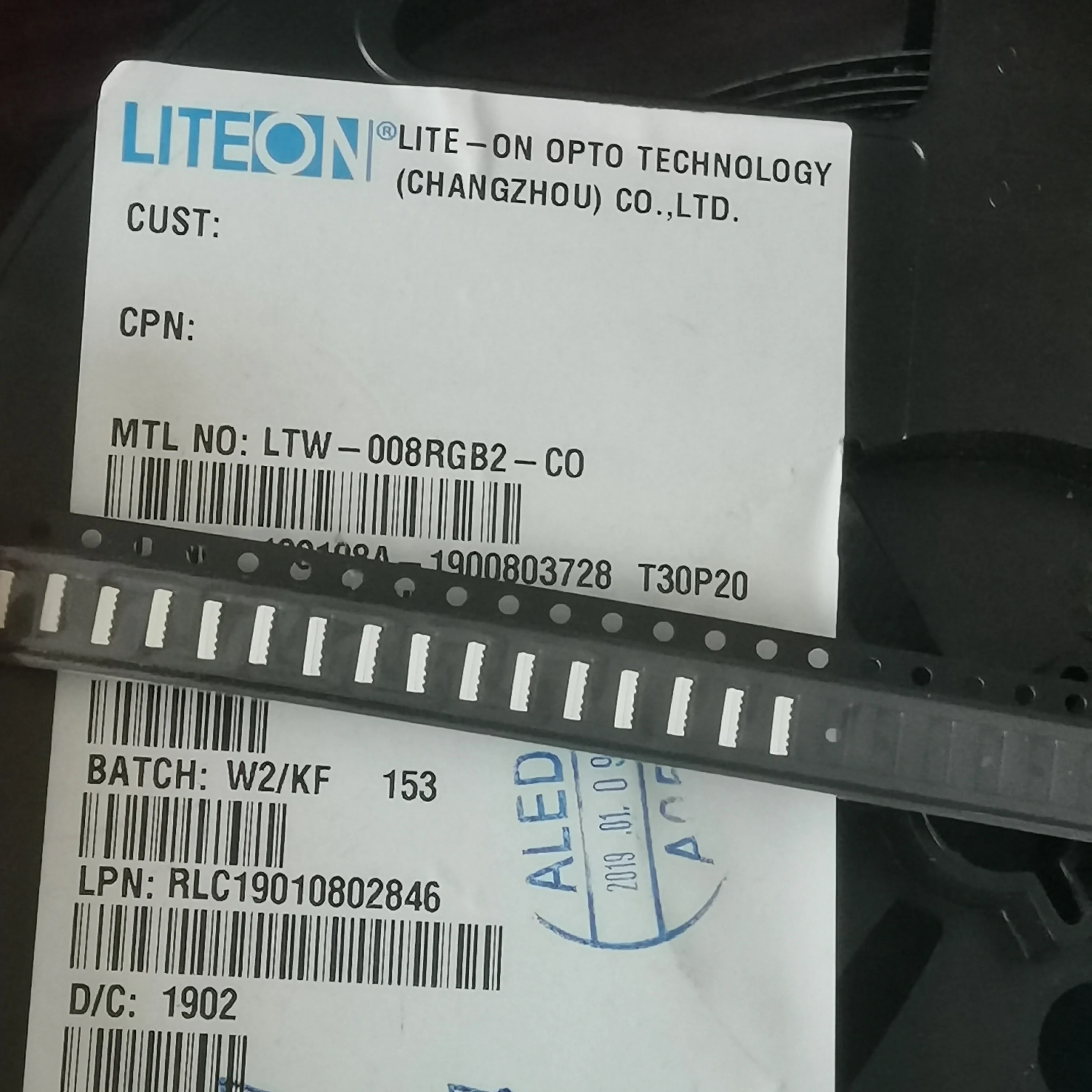 50 قطعة/020 SMD LED LTW-008RGB2-CO كامل اللون RGB أحمر أزرق الزمرد الأخضر الجانب توهج