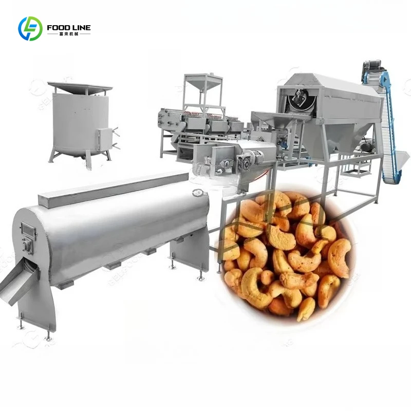 Customized Hot Selling Automatic Raw Cashew Nut Production Line 1200kg