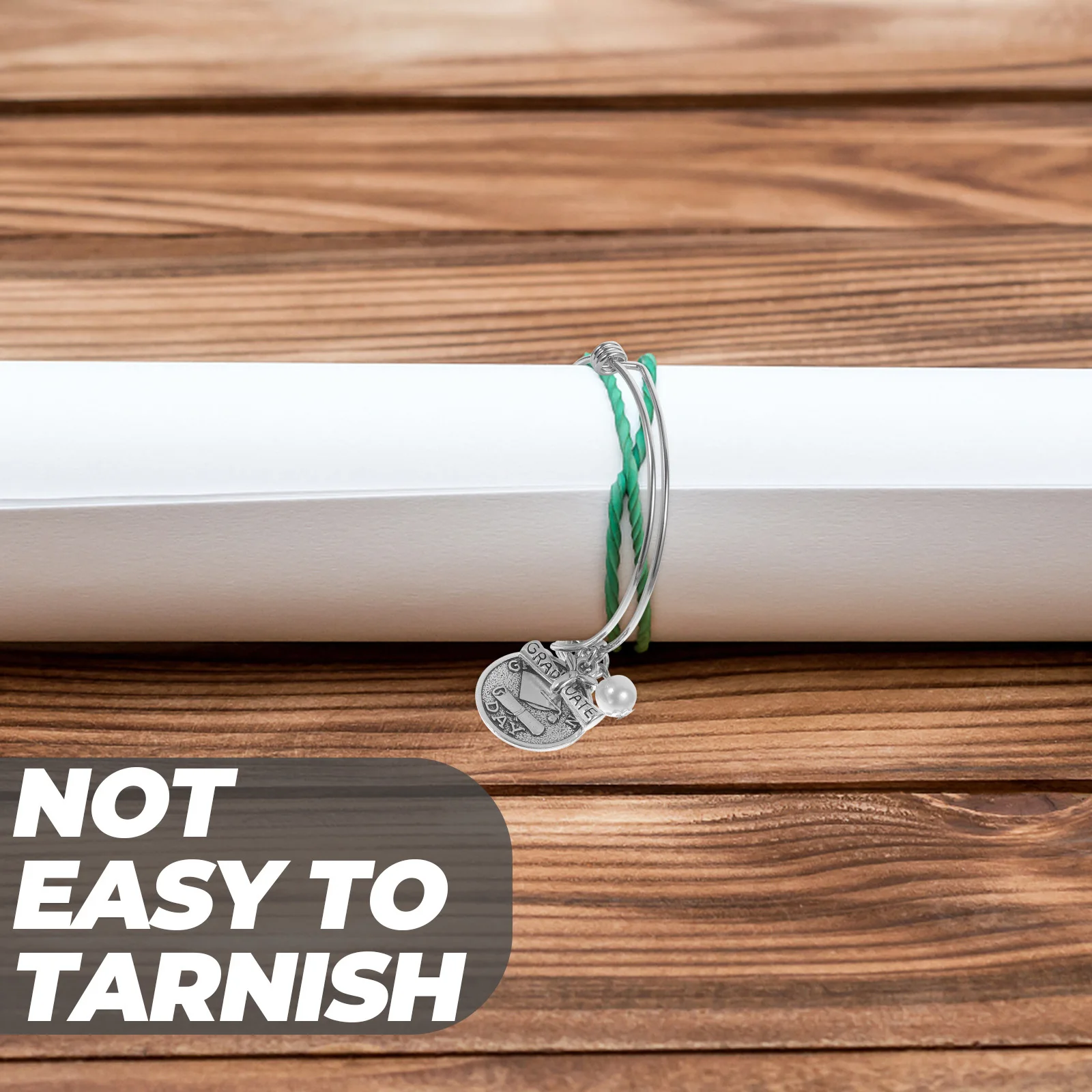 

Stainless Steel Adjustable Bangle Graduation Bracelet Student Class of 2023 Gift Keepsake Elegant Engraved Charm Jewelry