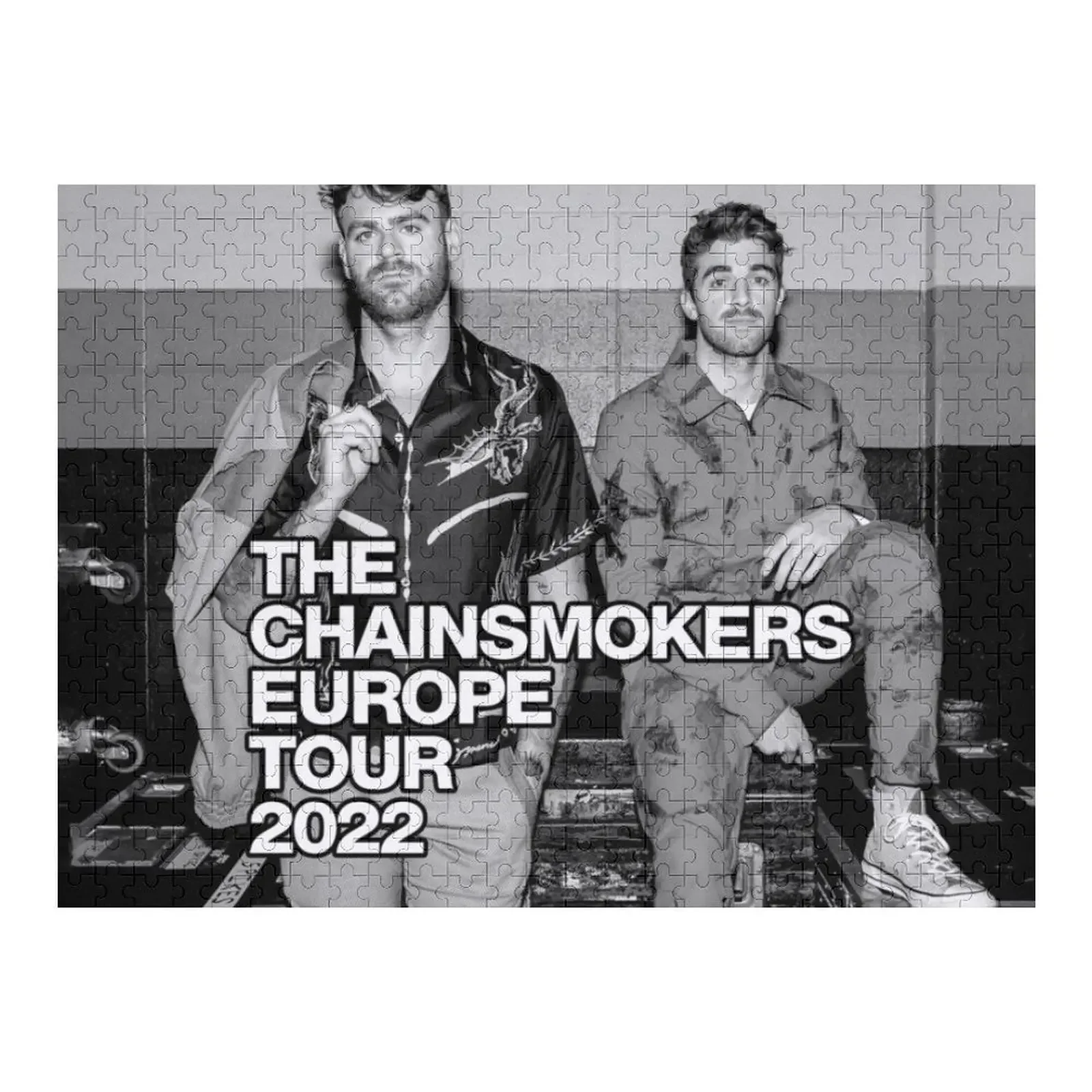 

in red The dou real men American electronic DJ Jigsaw Puzzle Photo Personalized Baby Wooden Puzzle