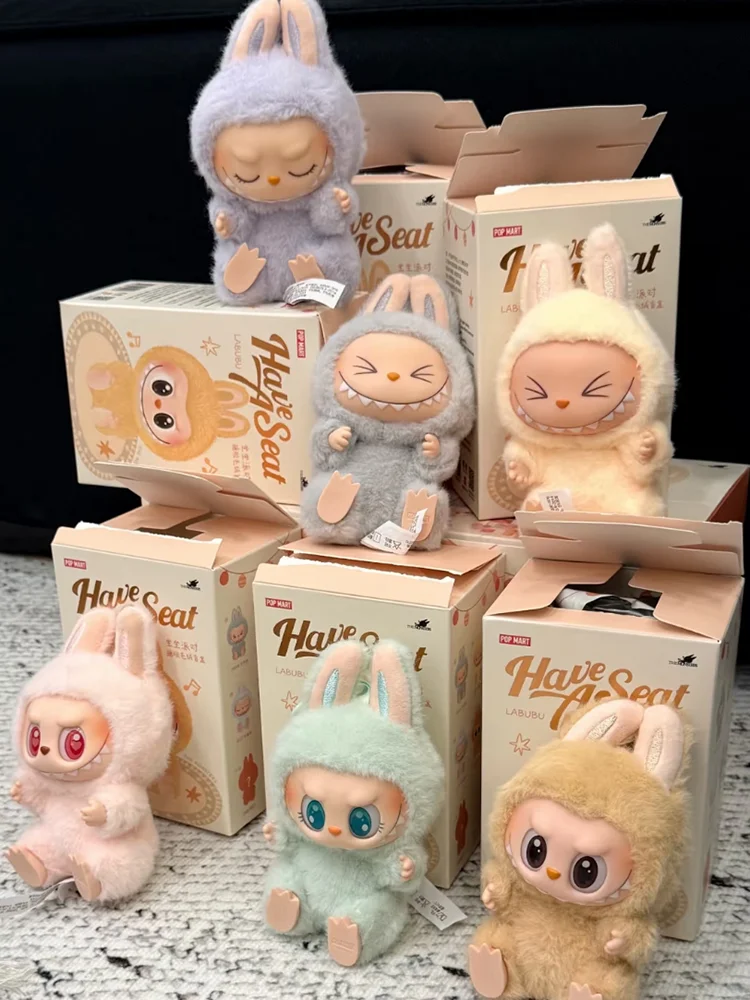 

POP MART LABUBU The Monsters Have A Seat Series Фигурка Виниловая плюшевая подвеска Слепая коробка Игрушки Mystery Box Брелок Игрушка
