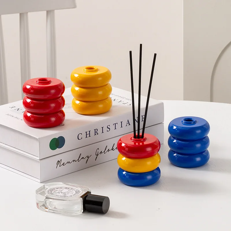 

Nordic Style Desktop Ornaments Melamine Round Aromatherapy Essential Oil Aromatherapy Stick Decorative Bottle Aromatherapy Jar