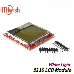 1PC 84*48 LCD TFT Display Module Monitor White Backlight Adapter PCB 84x48 for Nokia 5110 Screen Dot Matrix Digital For Arduino