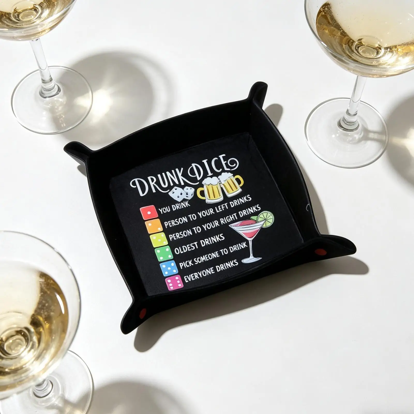 

Dice Tray Folding Interactive Fun Dice Holder Tray For Leisure Entertainment Competition Home Bar Traveling Family Gathering