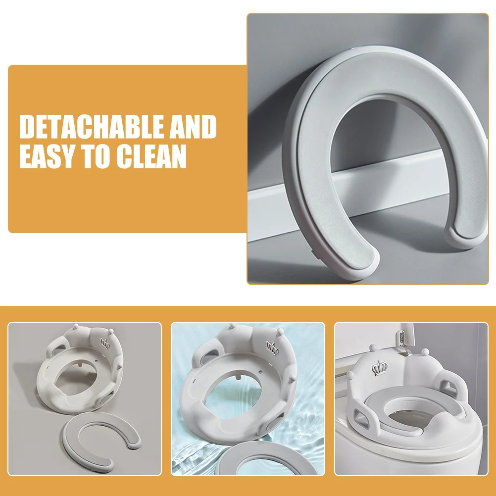 مقعد مرحاض للأطفال الصغار، مقعد تدريب ناعم على المرحاض، تصميم مضاد للانزلاق، سلم مرحاض للأطفال قابل للفصل للأولاد والبنات للاستخدام المنزلي #4
