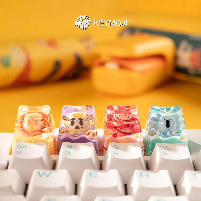 

Колпачки для механической клавиатуры Starry Sky Candy Pineapple House Keycaps Stone House Cartoon 3D с крестообразным креплением, подарок на день рождения/праздник