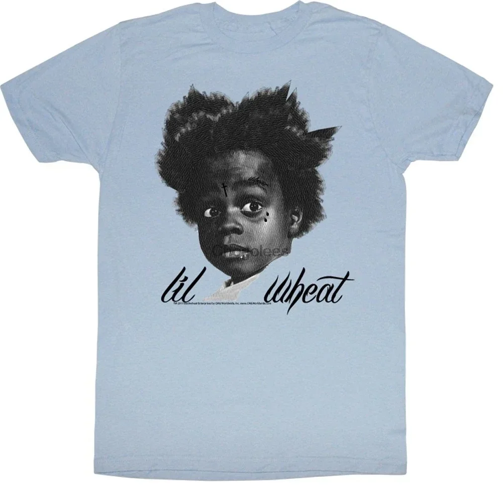 Buckwheat Shirt Little Rascals Lil Wheat Adult Light Blue Tee TShirt