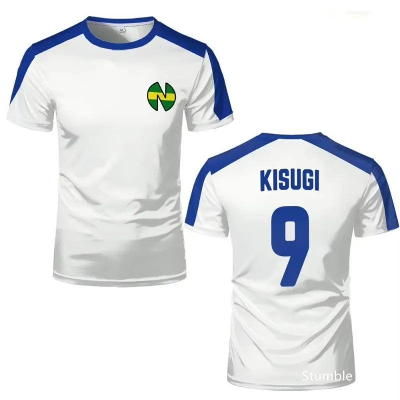2026 Sports T-shirts For Men Captain Tsubasa Anime Jersey Cosplay Tops Loose Men And Women Quick-drying Sportswear Kids Tees view 2