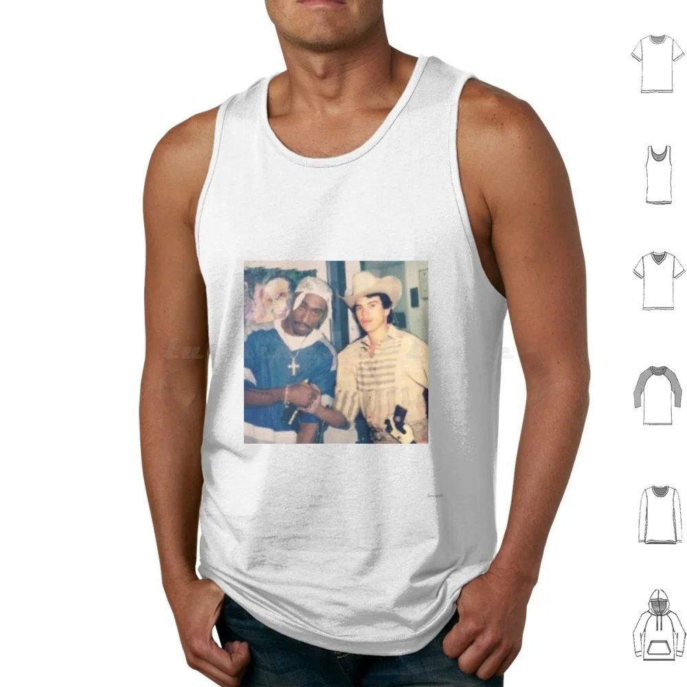 Pacand Chalino Sanchez Camisetas sin mangas de algodón estampado