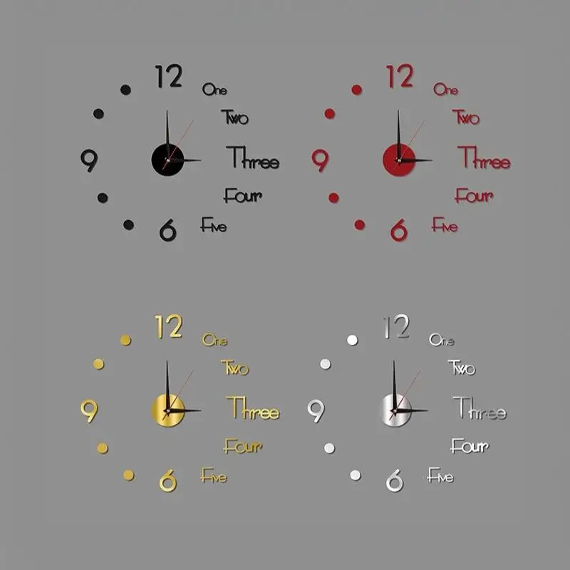 Night Visible Luminous DIY Wall Clock Glow in Dark Silent Non Ticking Wall Decor for Home Bedroom Kids Nursery