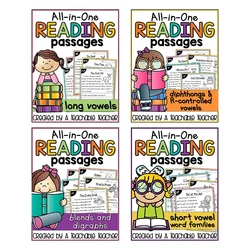 Ensemble de 4 livres/jeu de pratique pour l'apprentissage de la phonique en classe pour enfant