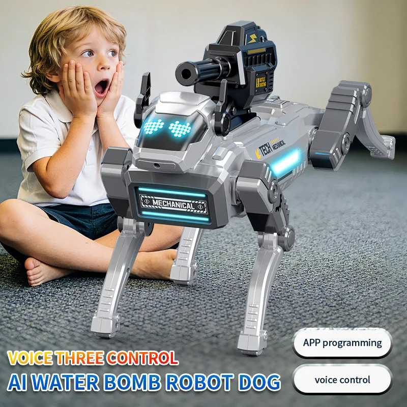 Intelligent Machine Dog Technology Programming Mechanical Dog Children's Toys Boy Robot Remote Control Car Gift