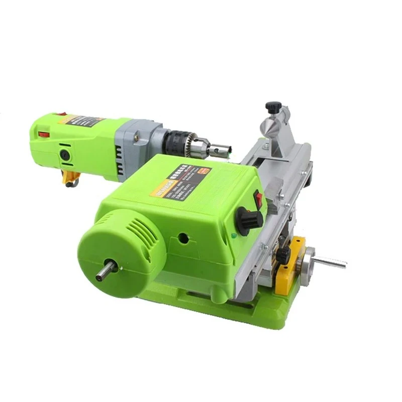 220V DIY bead woodworking lathe bench drill miniature polished Buddha bead lathe four-jaw chuck 50mm diameter