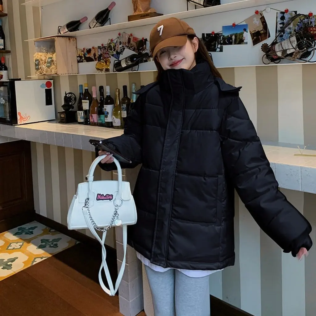 

Men Women Anti-season Mid-Play down Cotton-Padded Jacket over the Knee Thickened Winter New Couples Loose Cotton-Padded Coat