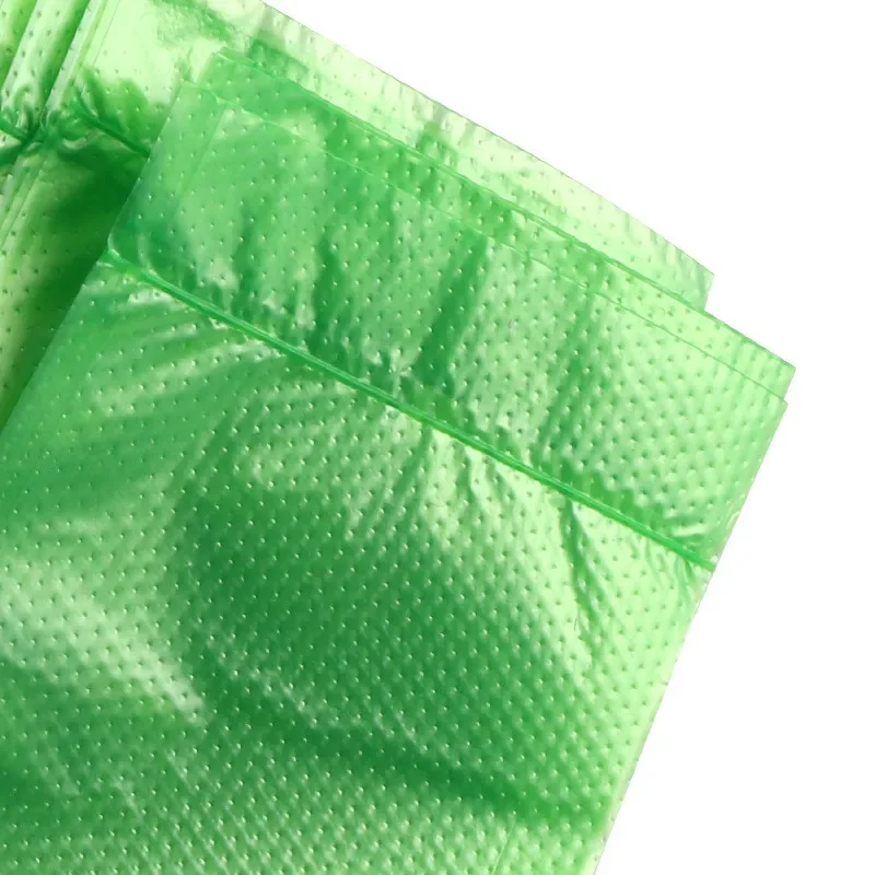 100pcs/pack Green Plastic Bag Supermarket Shopping Vest Bag Grocery Gift Storage Bag Disposable Kitchen Clean Garbage Bag