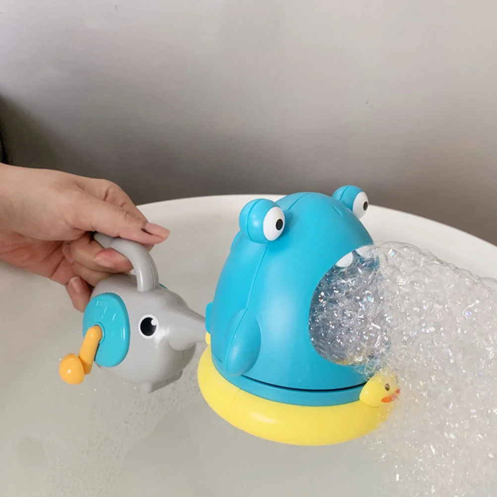2 pçs máquina de bolhas banho para crianças fabricante brinquedo tubarão manual dos desenhos animados