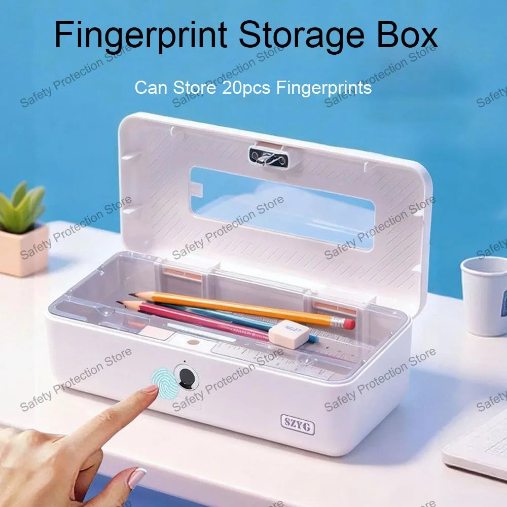 

Сейф для отпечатков пальцев, мини-сейф для хранения ювелирных изделий, канцелярских принадлежностей, ключей, ID-карт, с кодовым замком, интеллектуальный скрытый сейф