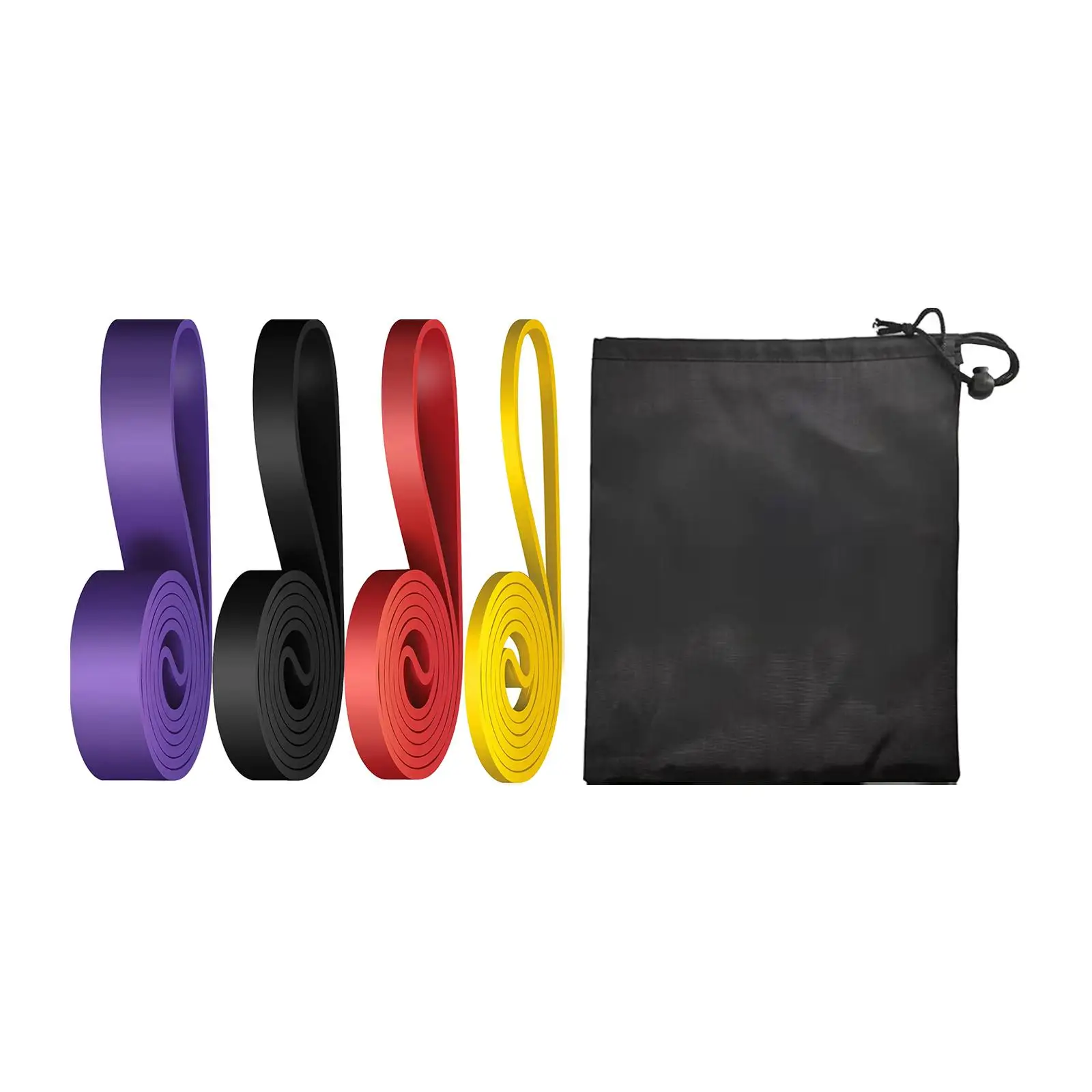 Elastic Resistance Bands for Workout TPE Pull Up Bands Set with Carry Bag for Home Gym Fitness Training Muscle Building Stretch