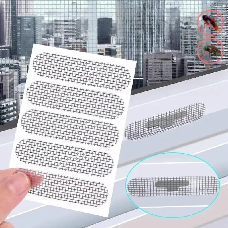 25/50pc Self Adhesive Window Screen Repair Sticker Mesh Tape Net Door Fix Patch Anti Insect Mosquito Mesh Broken Holes Repairing