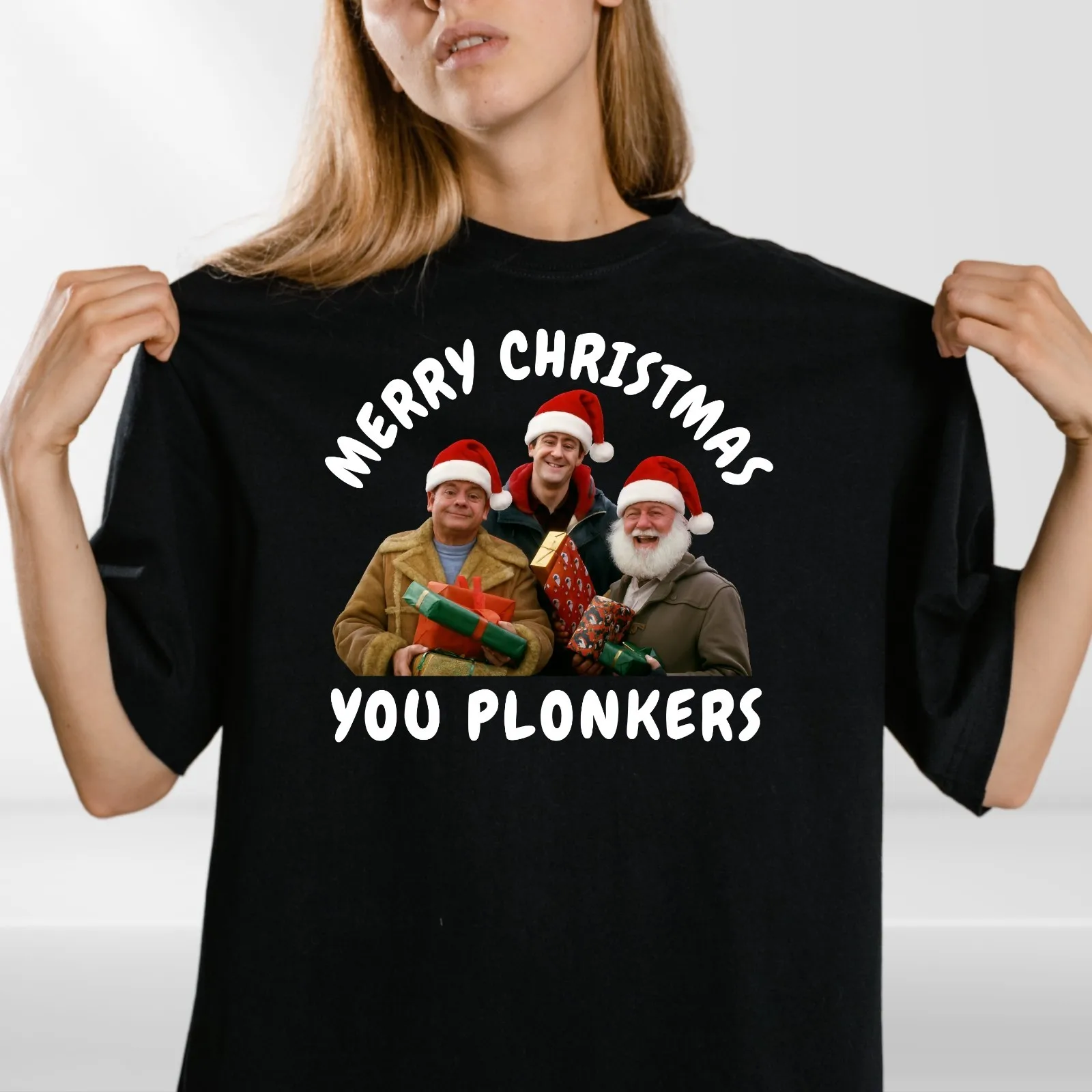 Merry Christmas You Plonkers T Shirt,Funny British Xmas Tee,Only Fools Style Top
