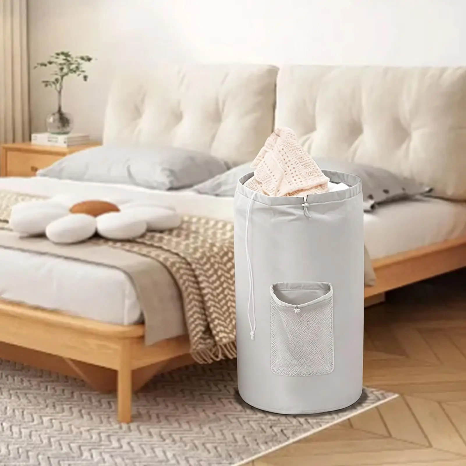 Backpack Laundry Bag For College 95L Waterproof Foldable Heavy Duty Bag Drawstring Closure Oxford Fabric Laundry Hamper Backpack